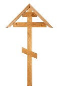 Крест дубовый "Домик"
